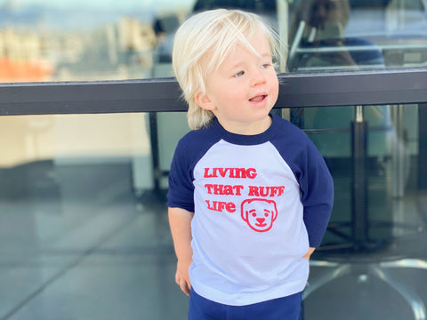 Living That Ruff Life Baseball Toddler T-Shirt