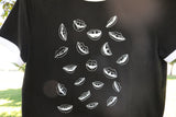 Upcycled Smilez for Dayz Ringer Sleeve T-Shirt - Junior's Medium