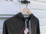 Upcycled Bison Skull Bitterroot Crown Cropped Hoodie - Women's Small