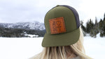 Forest Green Trucker Snapback Peace Love Montana Hat