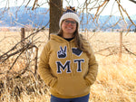 Peace Love Montana Sueded Fleece Mustard Hoodie
