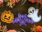Halloween Felt Banners | Bat, Ghost, and Pumpkin | Screen printed Felt | Fall, Autumn, Seasonal, Holiday | Home Decor