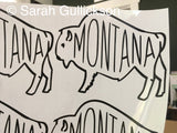 Montana Bison Decal